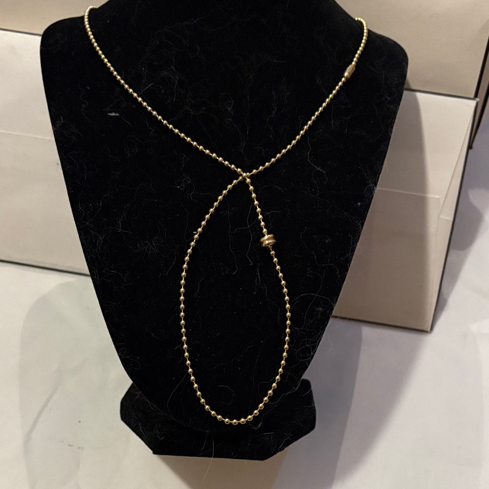 Elegant High-Polished Gold Beaded Necklace